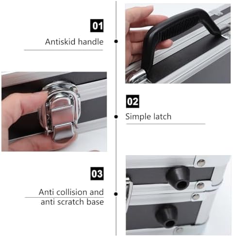 aluminum case with foam inserts - aluminum hard, side view