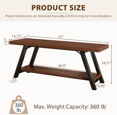 lvb industrial entryway bench with storage, wood and shown in use