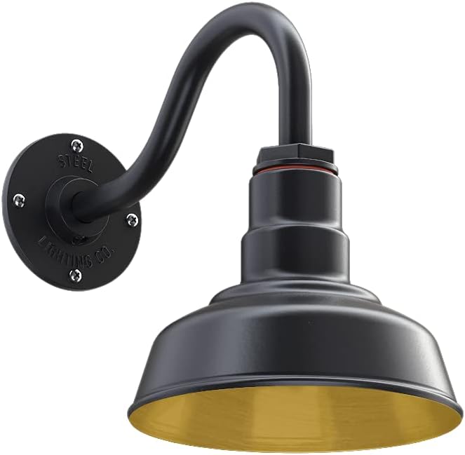 Steel Lighting Co. Hawthorne Barn Light | Outdoor Wall Mounted | 8 inch Dome | by SteelLightingCo