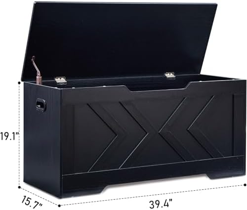39.4” storage bench, extra large entryway bench with, close-up detail