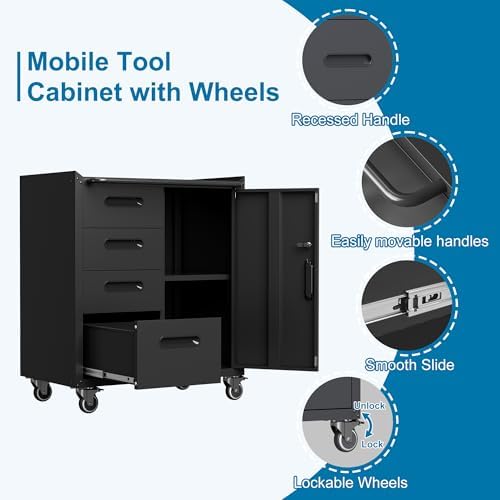 6-piece garage storage cabinets system heavy duty workshop, package contents