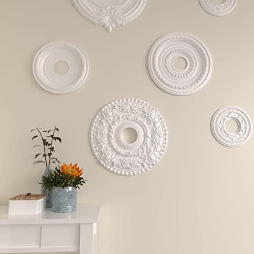 Ekena Millwork CM18RO 18-Inch OD x 3 1/2-Inch ID x 1 1/2-Inch P Rose Ceiling Medallion