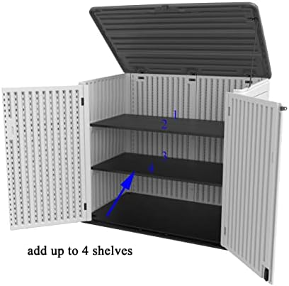 mrosaa large horizontal storage sheds,38 cu.ft. outdoor storage, package contents