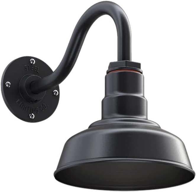 Steel Lighting Co. Hawthorne Barn Light | Outdoor Wall Mounted | 8 inch Dome | by SteelLightingCo