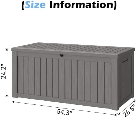 outdoor storage box waterproof, 160 gallon deck box shown in use