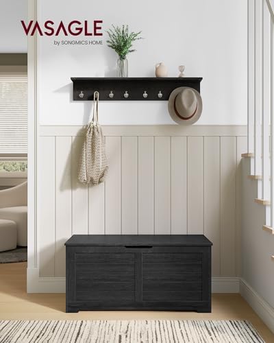 vasagle storage chest, 39.4 inches width bench with shown in use