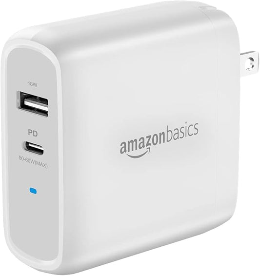 Amazon Basics 68W Two-Port GaN Wall Charger by AmazonBasics