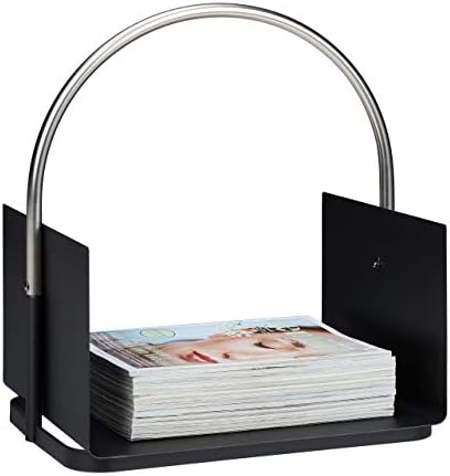 relaxdays firewood basket for fireplace, metal, nickel-plated handle, package contents