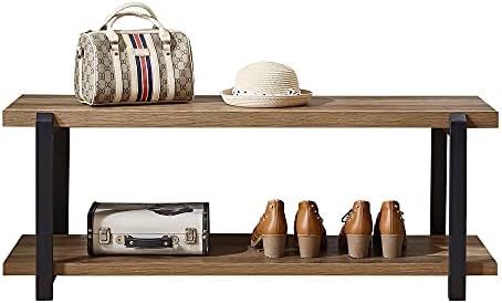 foluban entryway bench, industrial shoe storage bench for, view 9