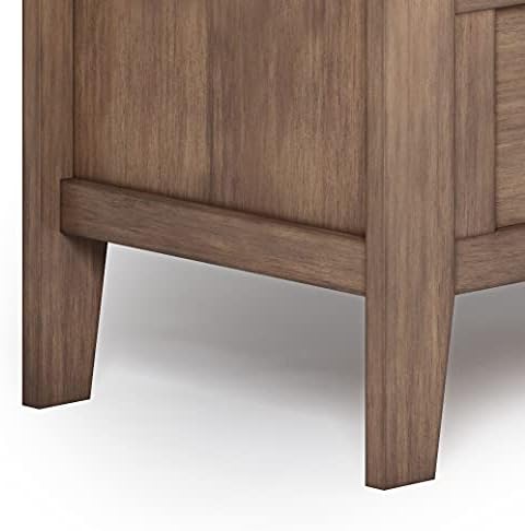 simplihome adams 48" wide solid wood storage bench, view 9
