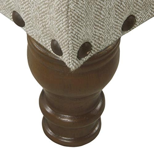 homepop large storage bench with nailhead trim, view 9