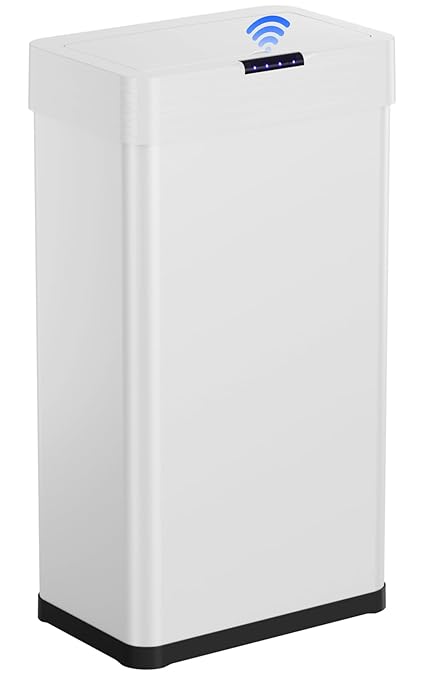 Arlopu Automatic Trash Can, Sensor Motion Stainless Steel Garbage Bin, by Arlopu