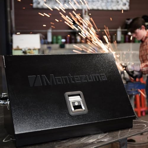 montezuma – sm200b – 22.5-inch portable triangle toolbox on a desk or shelf