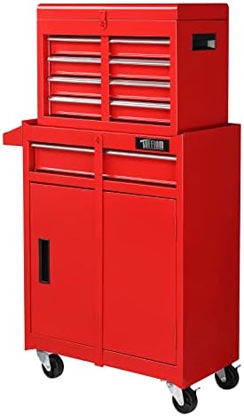 tuffiom 5-drawer rolling tool chest, tool storage cabinet, view 10