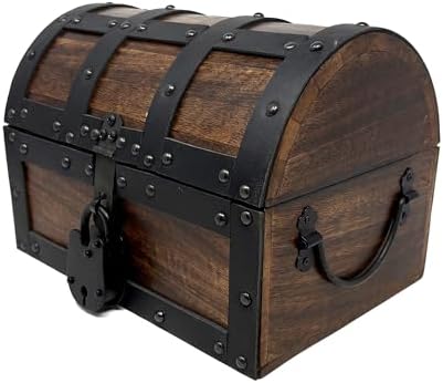 nautical cove handmade wooden treasure chest storage box, package contents