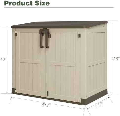 lhbcraft waterproof outdoor storage box 36 cu ft showing dimensions