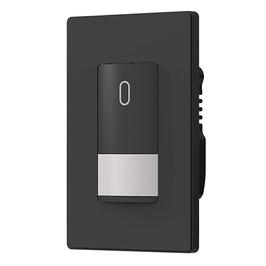 ELEGRP Matte Black Single Pole Occupancy Motion Sensor Light Switch, Need by ELEGRP%7CELEGROUP