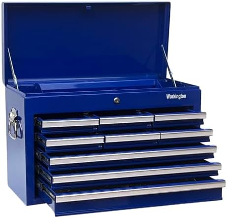 workington professional industrial portable metal tool chest with, package contents
