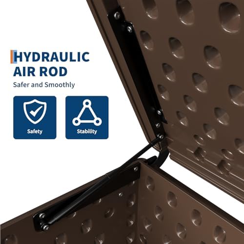 idealhouse 150 gal waterproof blow molded resin deck shown in use