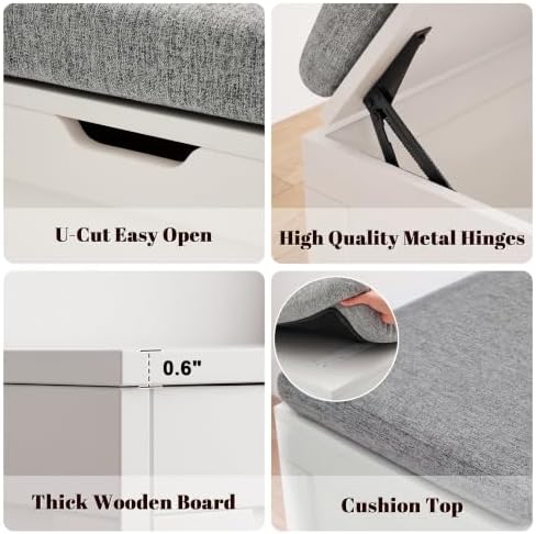 63” breakfast nook bench, l shaped storage bench, package contents