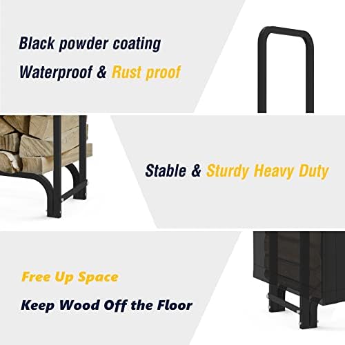 walmann 4ft firewood log rack with cover outdoor, package contents