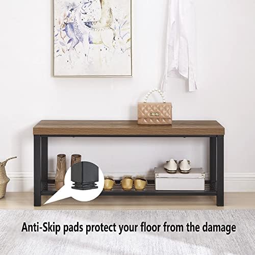 foluban entryway bench, modern shoe storage bench, rustic on a desk or shelf