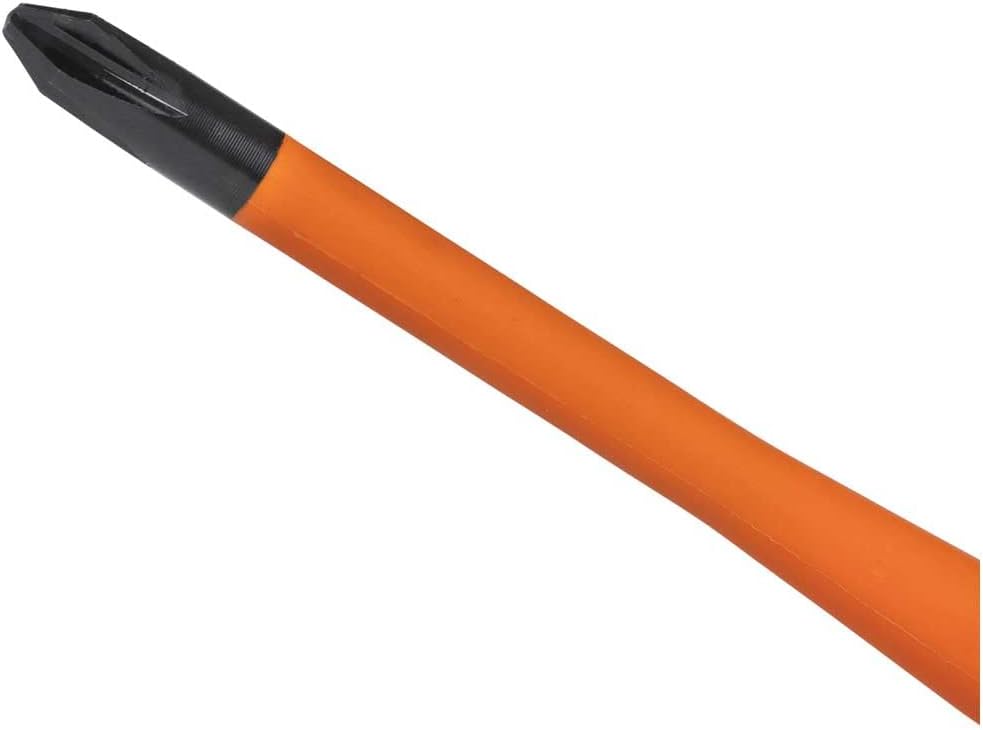 Klein Tools 6936INS Insulated Screwdriver, Made in USA, Screwdriver with 1000V Slim Profile Tip, #2 Phillips with 6-Inch Shank, Cushion-Grip Handle