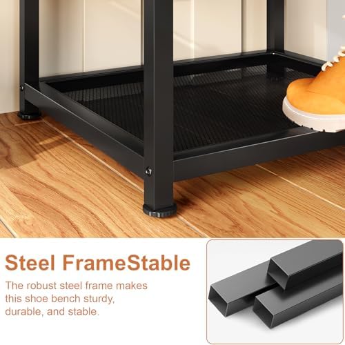 dreamdashio set of 2 small shoe storage benches on a desk or shelf