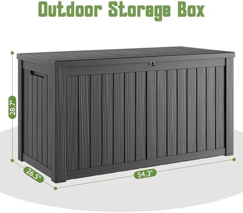 outdoor storage waterproof deck box for patio (160 shown in use
