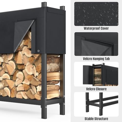 torack heavy duty 48 in/4 ft firewood rack, side view