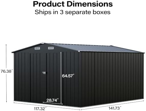 lausaint home 10 x 12 ft outdoor storage, close-up detail