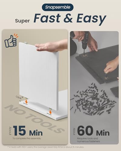 songmics home shoe storage bench, snapsemble superfast assembly, side view