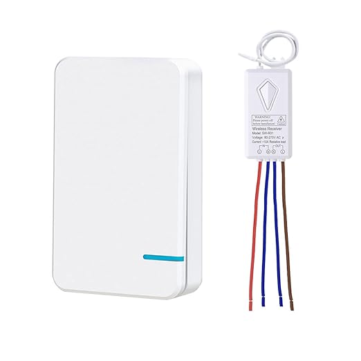 Thinkbee Wireless Light Switch Kit, No Wiring Mini Remote Switch, No WiFi Needed by Thinkbee