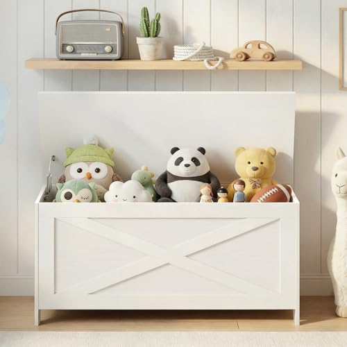 mahancris 39.4" storage chest with lid, storage bench shown in use