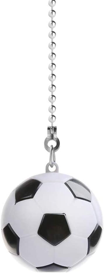 Ceiling Fan Pull Chain Soccer Ornaments Extension Light Pull Chain Set,Sport Theme Fan String Charm Decorative Extension,Fan Light Chains Ornaments,Soccer Pendant for Ceiling Fans Lights Lamp 2Pack