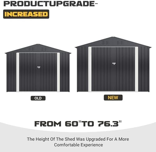 polar aurora 8 x 12 ft outdoor storage showing dimensions