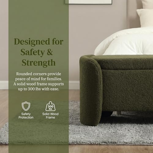 lukealon 50 inch storage ottoman bench, christmas tree, package contents