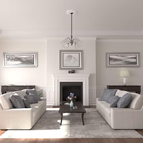 Ekena Millwork CM18RO 18-Inch OD x 3 1/2-Inch ID x 1 1/2-Inch P Rose Ceiling Medallion
