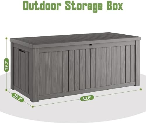 outdoor storage box waterproof, 200 gallon deck box shown in use