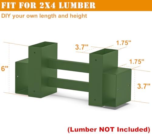 outdoor firewood brackets fire wood rack for 2x4, side view