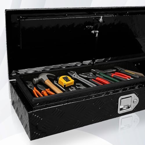 34.5 inch aluminum truck bed tool box with, package contents