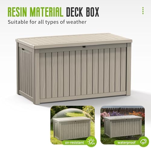 drato 325 gallon outdoor storage box waterproof large, package contents