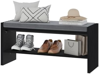 bon augure entryway shoe bench with storage &, view 9