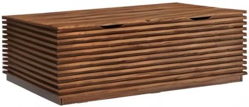 modway render 47" wood grain storage bench in, view 9