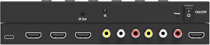 Azduou 2 AV Inputs + 3 HDMI 2.0 Inputs to HDMI Converter - Image 2