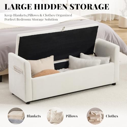 51" end of bed storage bench, upholstered chenille, package contents