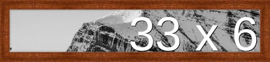 Frame It Easy 33 x 6 Russet Wood Frame by FrameItEasy