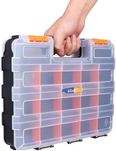 small parts organizer double sided parts organizer with, front angle view