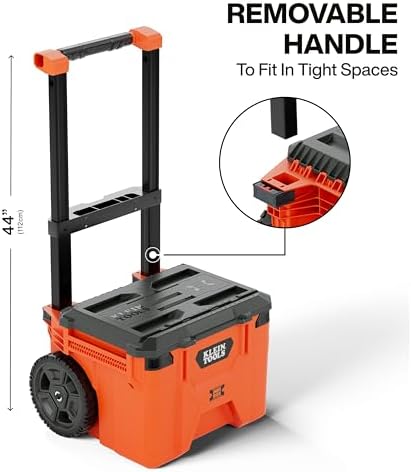 klein tools 54100mbx modbox rolling tool box, heavy on a desk or shelf