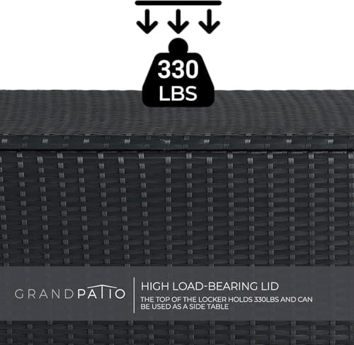 grand patio 108 gallon deck storage box indoor, package contents